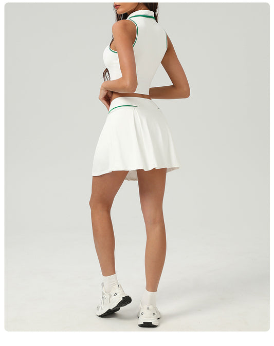 Tennis Skirt Set Golf Tennis Skirt Sports Casual Badminton Clothes Outfit Set Women - Iyanka