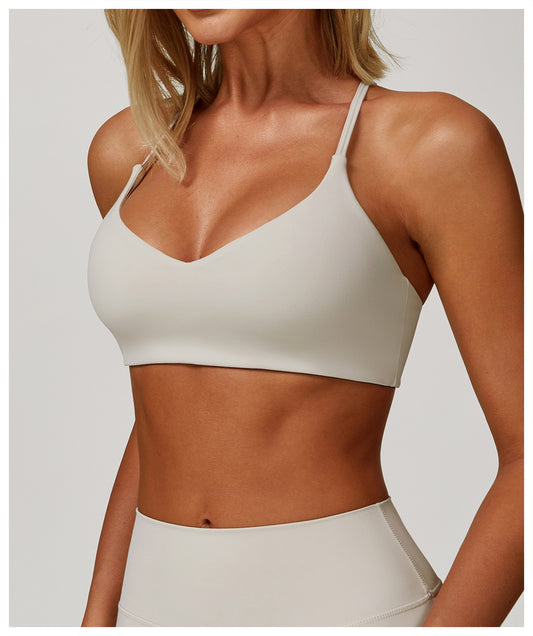 Brushed Yoga Bra Women Tight Beauty Back Fitness Yoga Clothes Running Exercise Sports Underwear - Iyanka