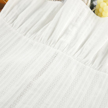 Autumn Winter Loose Comfortable Cotton Hollow Out Cutout out Long Sleeved Trousers Pajamas Ladies Homewear - Iyanka