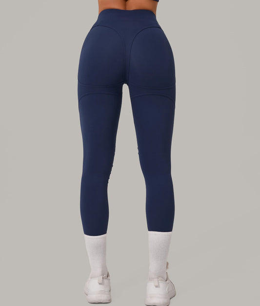 Autumn Sand High Waist Hip Lift Brushed Yoga Pants Running Quick Drying Fitness Pants Waist Slimming Hip Tight Sports Pants - Iyanka