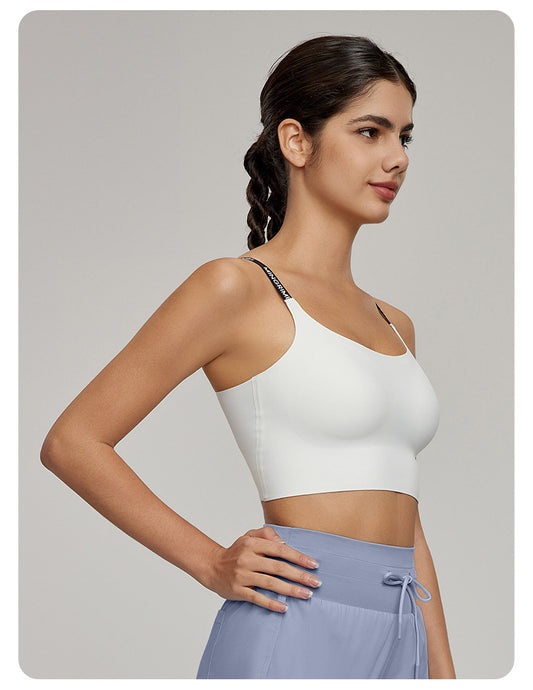 Medium Tenacity Sports Underwear Women One Piece Fixed Cup Yoga Bra Sports Running Workout Beauty Back Bra - Iyanka