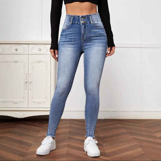 Women Clothing Jeans High Elastic Tight Jeans for Women
