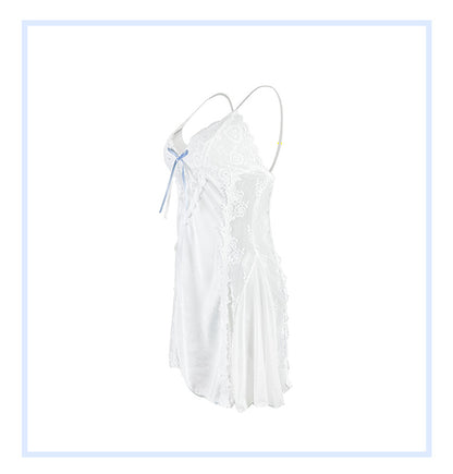 Artificial Silk Sexy Wind Ice Feeling Comfortable Slip Nightdress Summer Beautiful Princess Sexy Private Pajamas Temptation - Iyanka