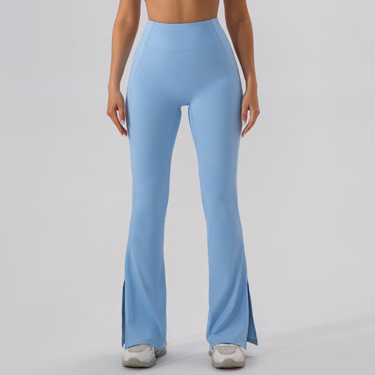 High Waist Skinny Outerwear Sweatpants Dance Nude Feel Hip Lifting Yoga Bell Bottom Pants Skinny Running Wide Leg Pants Women - Iyanka