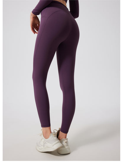 High Waist Peach Hip Lifting Nude Feel Yoga Pants Women Seamless Sport Quick Drying Tights Outer Wear Running Fitness Pants - Iyanka