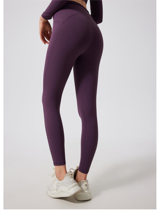 High Waist Peach Hip Lifting Nude Feel Yoga Pants Women Seamless Sport Quick Drying Tights Outer Wear Running Fitness Pants - Iyanka
