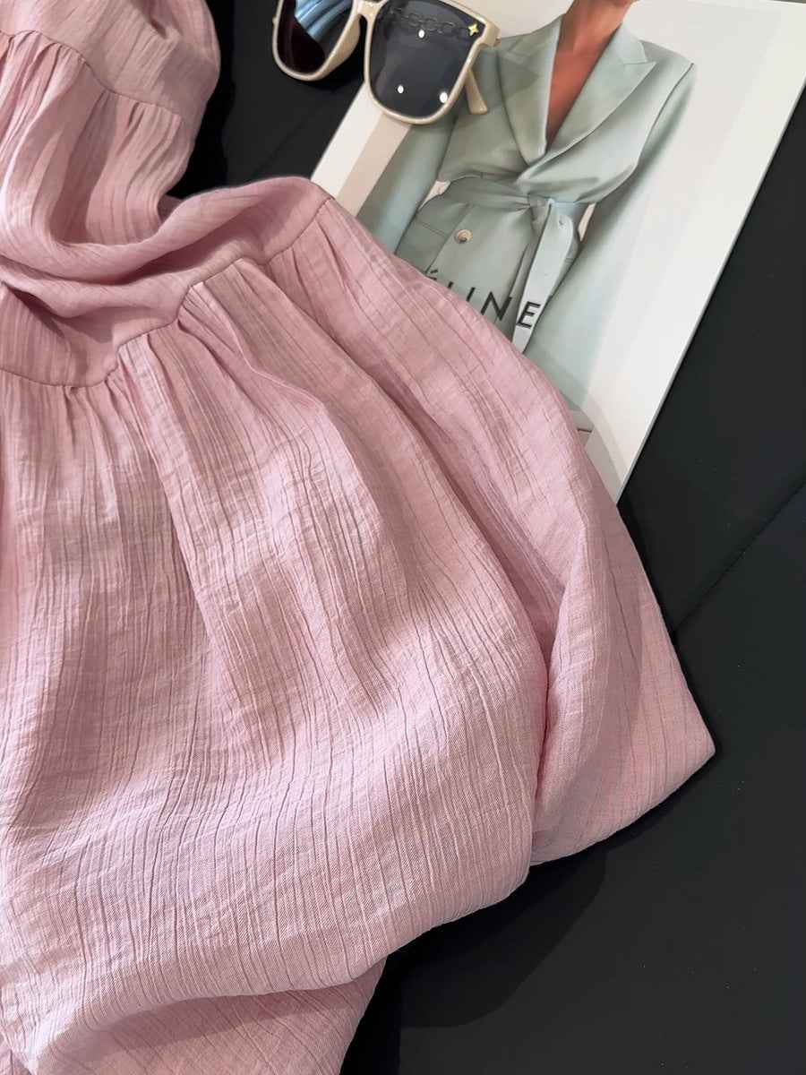 ICE Cotton Linen Skirt Women Summer Artistic Cover Figure Flattering Flowy Mid Length Skirt Oversized Skirt