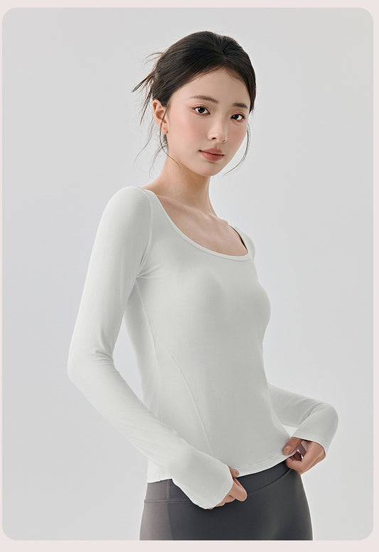 Yoga Clothes Women Top High Grade Slim Fit Breathable Workout Long Sleeve Running Training Pilates High Elastic Sports Long Sleeve - Iyanka