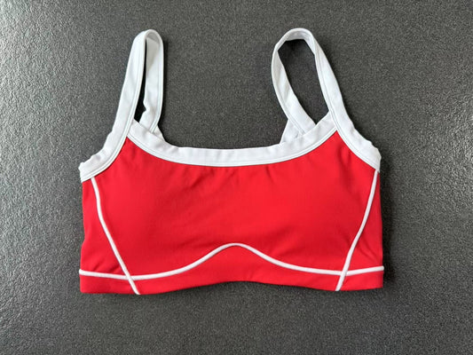 Autumn Sand Color Contrast Patchwork Yoga Bra Double Shoulder Strap Beauty Back Quick Drying Sports Tops Outerwear Running Yoga Clothes - Iyanka
