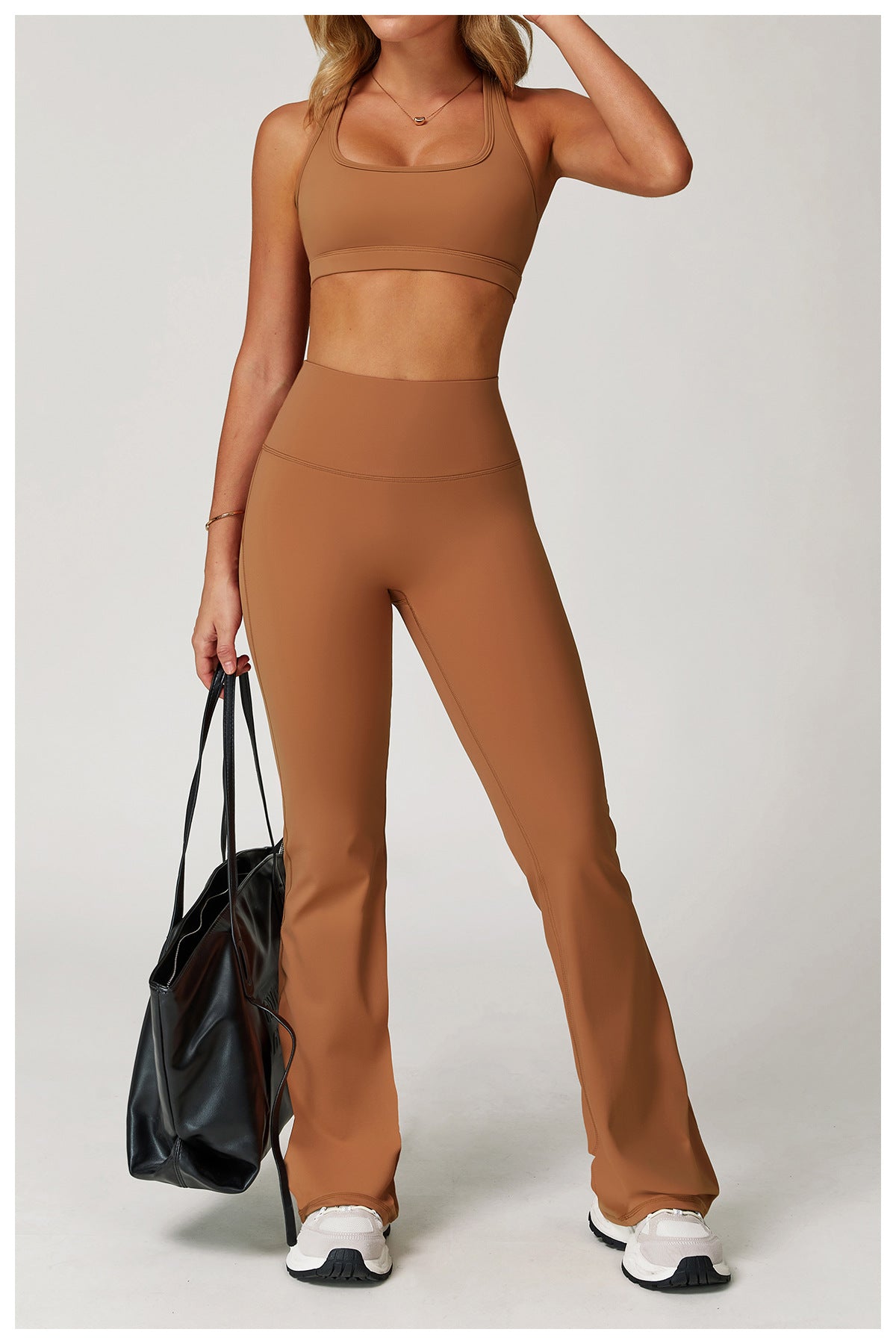 Nude Feel Casual Flared Pants Wide Leg Slimming Bootcut Pants Outdoor Running Exercise Workout Pants - Iyanka