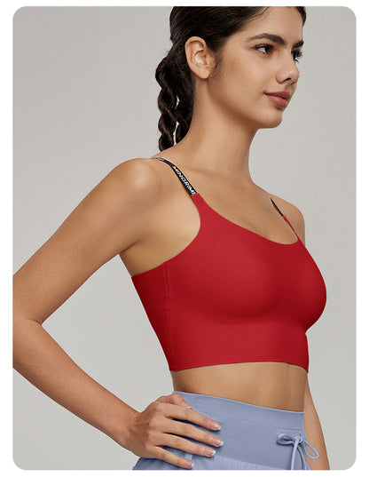 Medium Tenacity Sports Underwear Women One Piece Fixed Cup Yoga Bra Sports Running Workout Beauty Back Bra - Iyanka