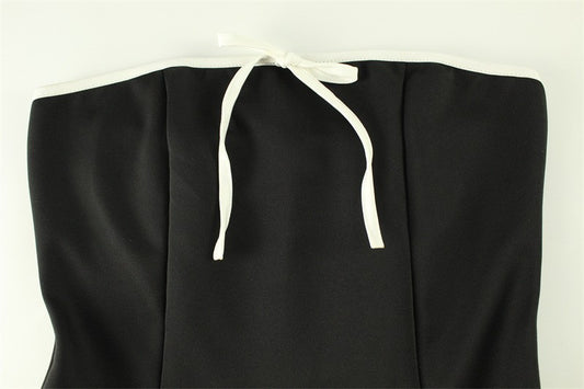 Arrival French Sweet off Neck Tube Top High Waist Aline Small Slim-Fit Sling Dress