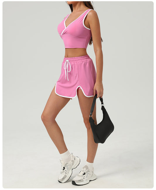 Summer Sports Casual Suit Running Exercise Vest Short Skirt Golf Suit Badminton Tennis Women - Iyanka