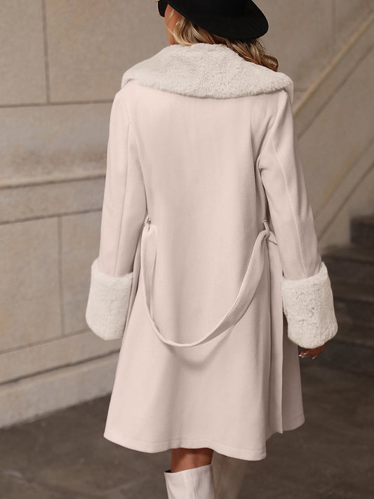 Women Clothing Mid Length Collared Cardigan Single Breasted Strap Trench Coat for Women - Iyanka
