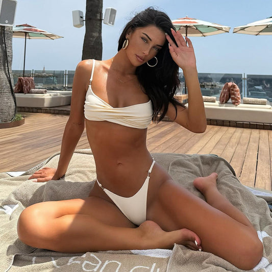 Bikini Sexy Bikini Solid Color Split Women Swimsuit Women - Iyanka