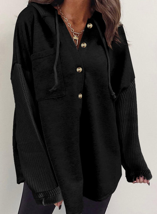 Fall Winter Women Clothing Sweater Patchwork Hoodie Casual Coat for Women - Iyanka