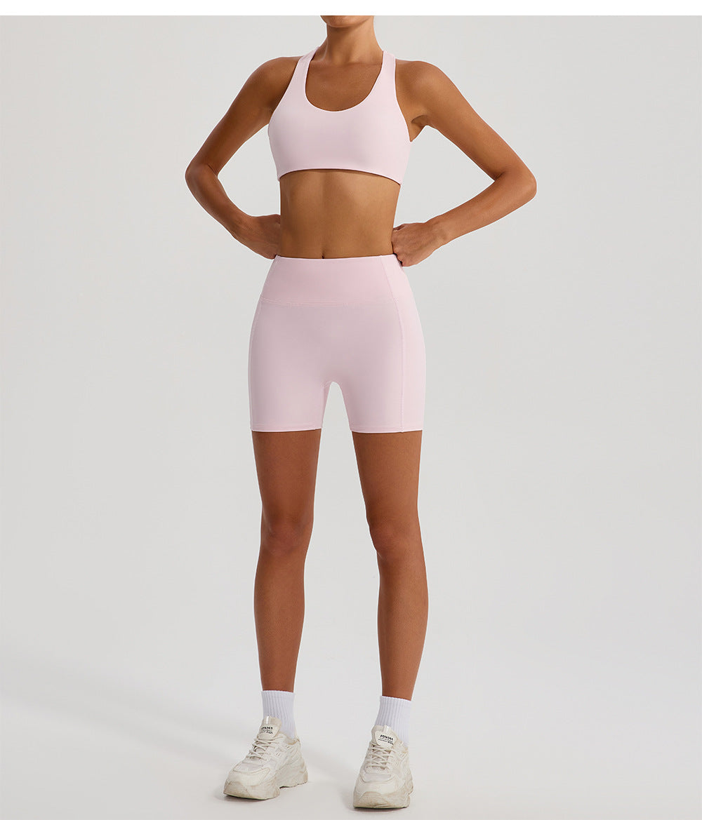 Cross Love Yoga Bra Women Sling with Chest Pad Outer Wear Workout Clothes Outdoor Sports Underwear - Iyanka