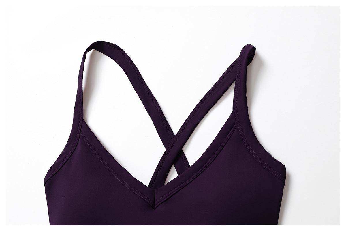 Sustainable Recycled Dress Anti Exposure Kink Design Cross Hollow Out Cutout out Beauty Back Tennis - Iyanka