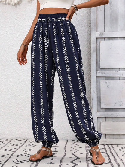 Women Clothing Spring Summer Mesh Wide Leg Knickerbockers Casual Pants - Iyanka