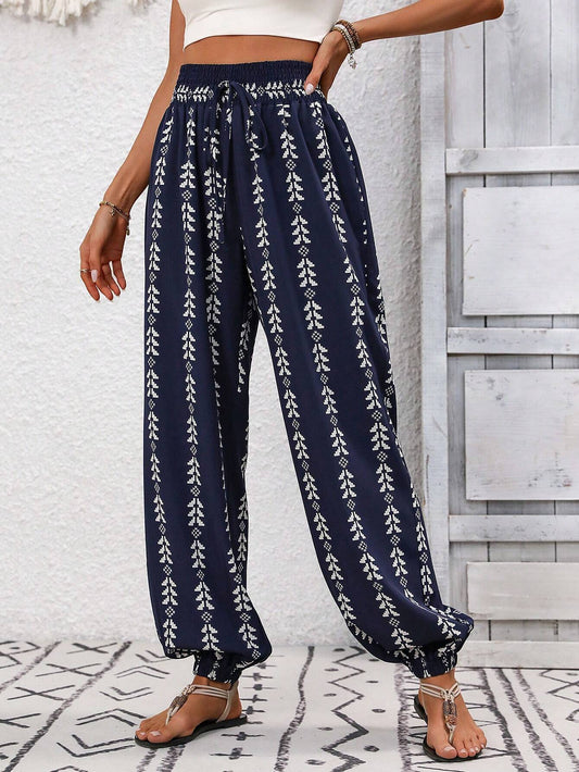 Women Clothing Spring Summer Mesh Wide Leg Knickerbockers Casual Pants - Iyanka