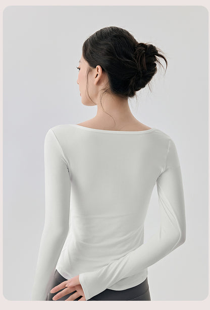 Yoga Clothes Women Top High Grade Slim Fit Breathable Workout Long Sleeve Running Training Pilates High Elastic Sports Long Sleeve - Iyanka