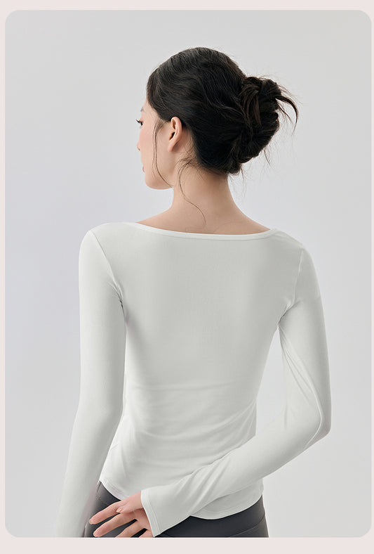 Yoga Clothes Women Top High Grade Slim Fit Breathable Workout Long Sleeve Running Training Pilates High Elastic Sports Long Sleeve - Iyanka