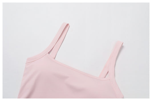 Double-Shoulder Strap Yoga Vest Nude Feel Beauty Back Slim Fit Sports Vest Outdoor Running Sports Workout Clothes - Iyanka