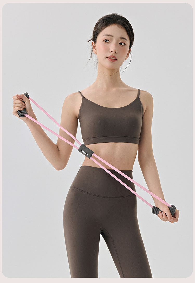 Beauty Back Yoga Underwear Semi Fixed Diamond Cup Women Spaghetti Strap Sports Fitness Clothes Bra - Iyanka