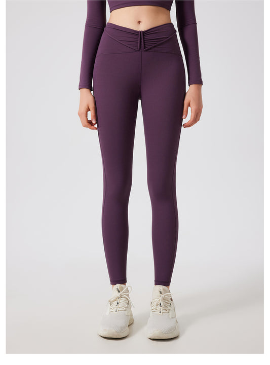 High Waist Peach Hip Lifting Nude Feel Yoga Pants Women Seamless Sport Quick Drying Tights Outer Wear Running Fitness Pants - Iyanka