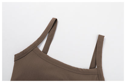 Double Shoulder Strap Thread Yoga Bra Hollow Out Cutout Back Tight Sports Underwear Outer Wear Running Fitness Clothes - Iyanka