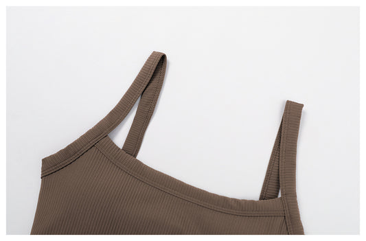 Double Shoulder Strap Thread Yoga Bra Hollow Out Cutout Back Tight Sports Underwear Outer Wear Running Fitness Clothes - Iyanka