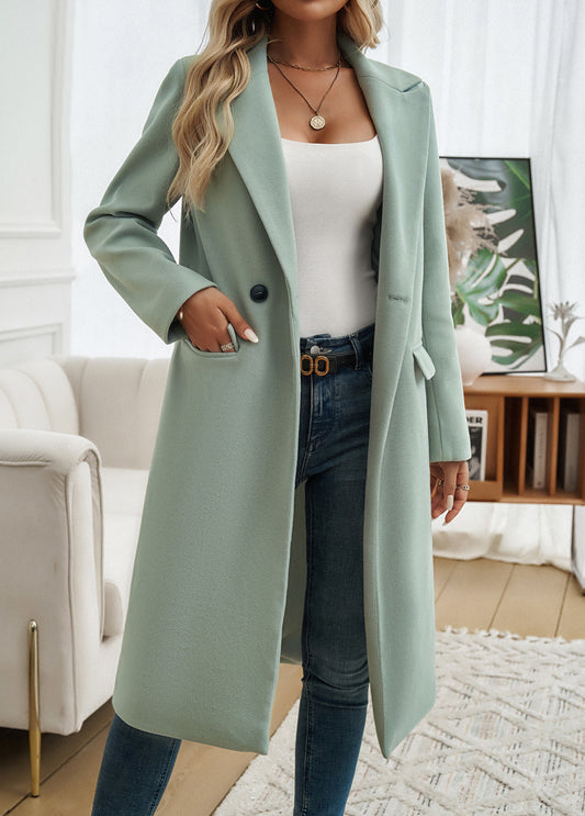 Autumn Winter Office Collared Cardigan Coat Women Clothing - Iyanka