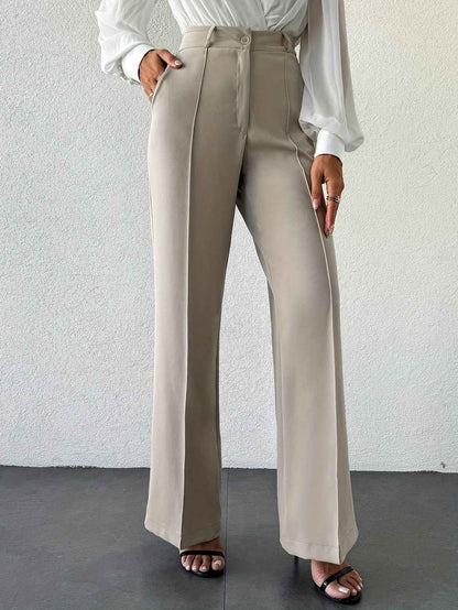Women’s High Waist Slimming Straight Office Trousers