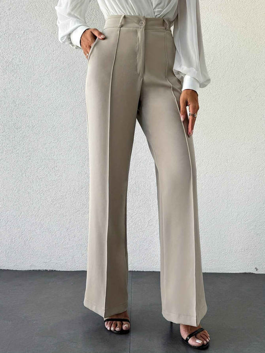 Women’s High Waist Slimming Straight Office Trousers
