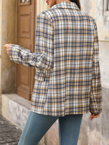 Autumn Winter School Season College Blazers Plaid Jacket Women - Iyanka