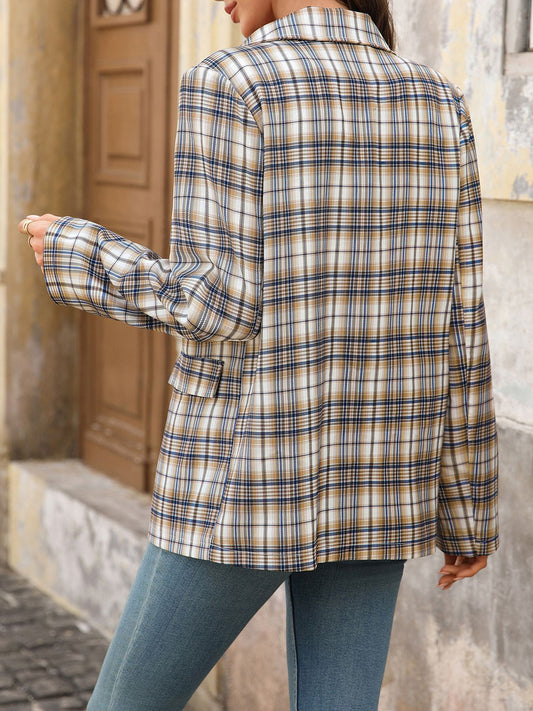 Autumn Winter School Season College Blazers Plaid Jacket Women - Iyanka