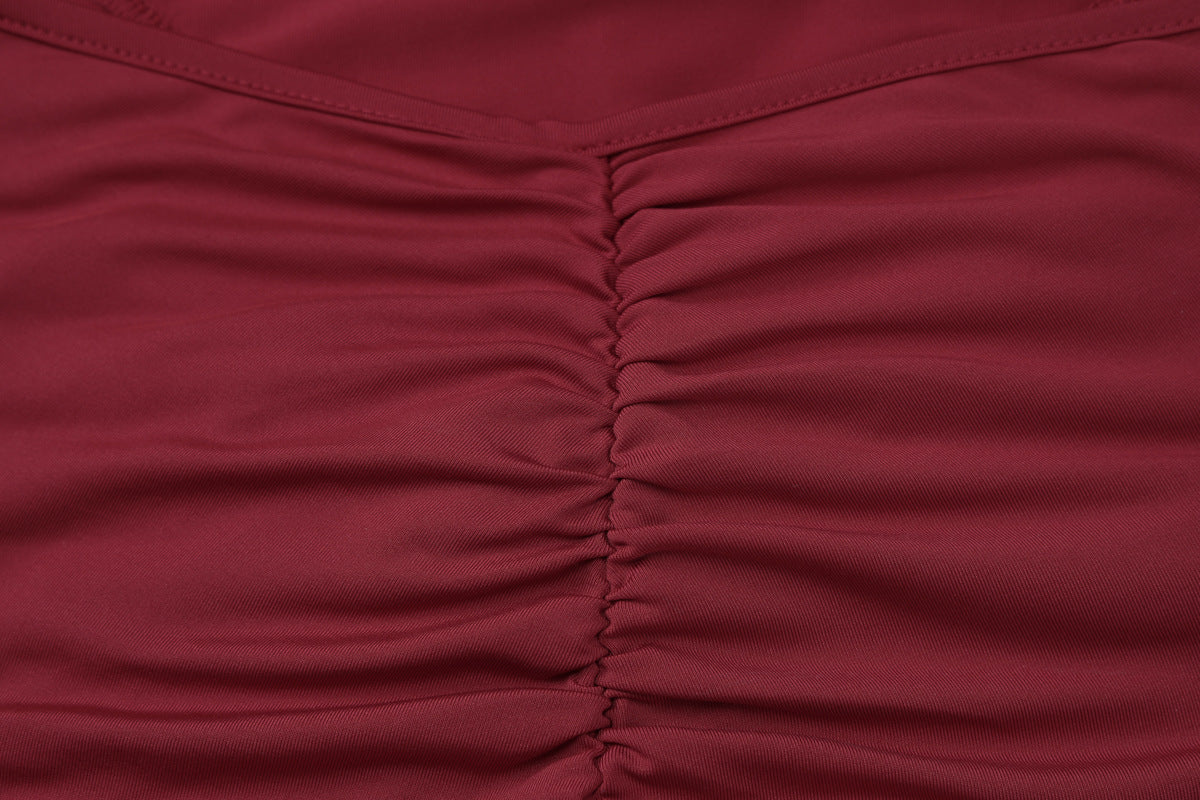 Summer Women Clothing Turtleneck Sleeveless Sexy Backless Slim Fit Waist Tight Dress