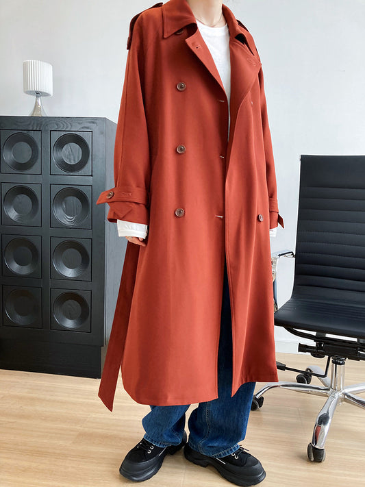 Main Promotion Autumn Draping British Loose Mid-Length over the Knee Trench Coat Female - Iyanka