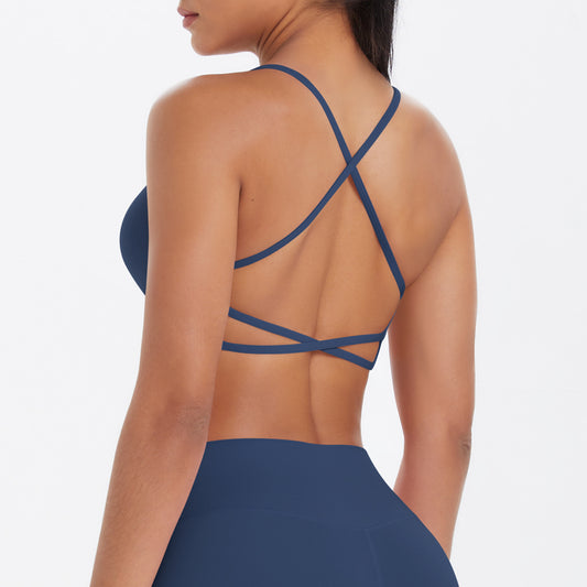 Underwear Push up Cross Sexy Beauty Back Strap Yoga Bra Running Workout Vest Sports - Iyanka