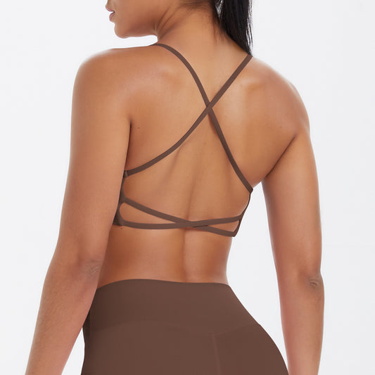 Underwear Push up Cross Sexy Beauty Back Strap Yoga Bra Running Workout Vest Sports - Iyanka