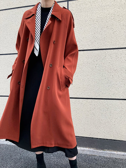 Main Promotion Autumn Draping British Loose Mid-Length over the Knee Trench Coat Female - Iyanka