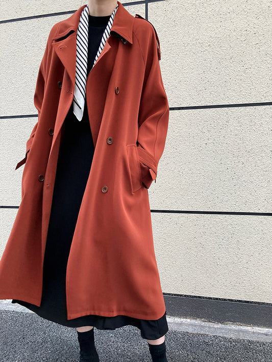Main Promotion Autumn Draping British Loose Mid-Length over the Knee Trench Coat Female - Iyanka