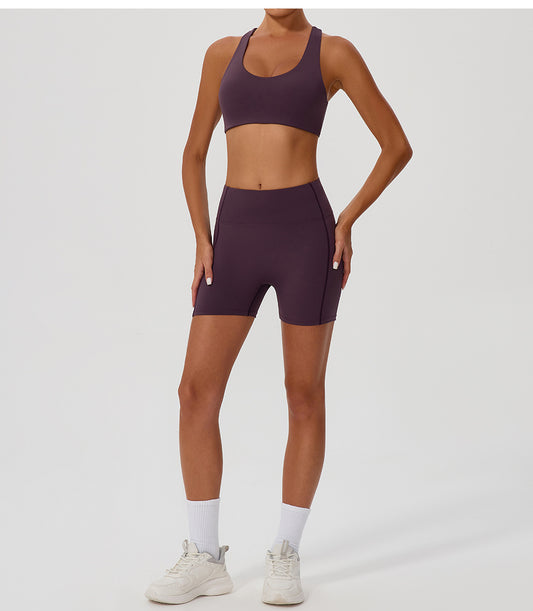 Cross Love Yoga Bra Women Sling with Chest Pad Outer Wear Workout Clothes Outdoor Sports Underwear - Iyanka