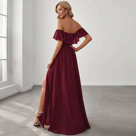 Chiffon Popular Split Cocktail Dress Summer Dress Women Clothing
