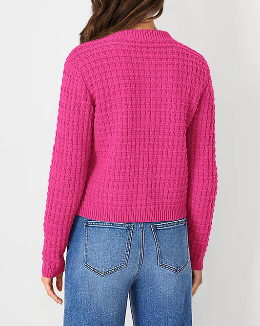 Fall Women Clothing Solid Color Office Knitted Cardigan Casual Sweater Coat - Iyanka