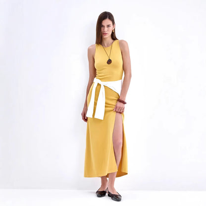 Yellow Sleeveless Dress