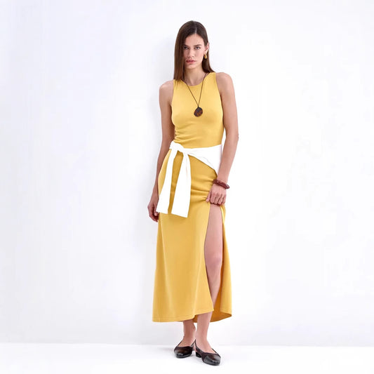 Yellow Sleeveless Dress