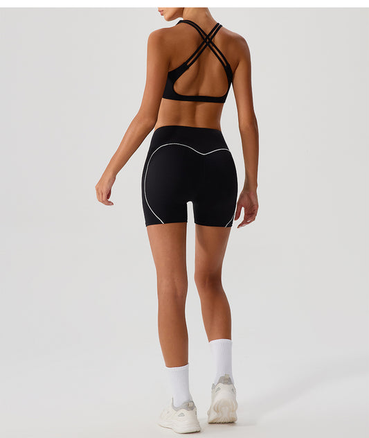 Cross Love Yoga Bra Women Sling with Chest Pad Outer Wear Workout Clothes Outdoor Sports Underwear - Iyanka