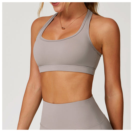 Nude Feel Beauty Back Yoga Bra Quick Drying Sports Underwear Running Shock Absorption Workout Bra - Iyanka