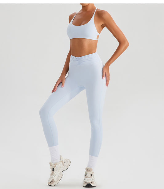 Backless Traceless Cross Strap Yoga Underwear Women Bra with Chest Pad Sports Quick Drying Chest Slimming Fitness Outerwear Bra - Iyanka